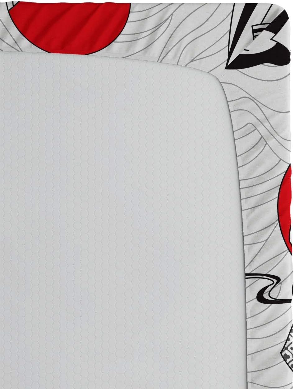 Ambesonne East Fitted Sheet Black Red California King