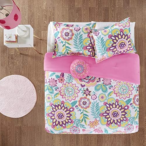 Mi Zone Camille Comforter Set 3 Piece TwinXL Pink Floral Bedding