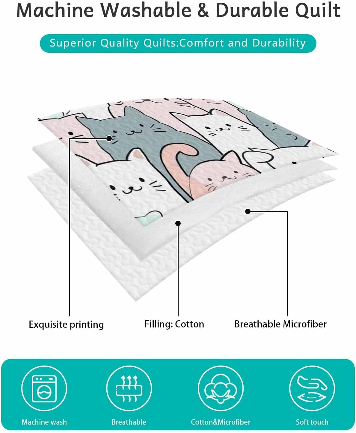 Chees D Zone Twin XL Quilt Set with 2 Pillow Shams
