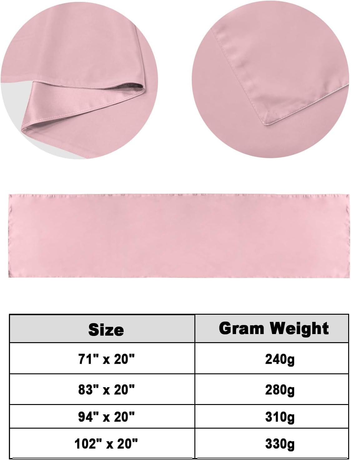 Homechoid Blush Pink Bed Runner Cal King Size 1