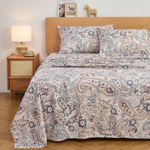 Gogreen Cal King Sheet Set 4PC Deep Pocket Paisley