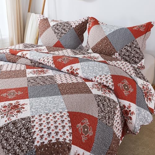 HoneiLife Quilt Set King Size - Amaranth Red