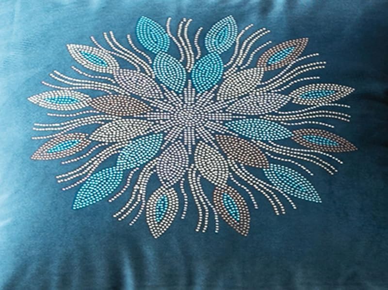 Floral Pattern Bed Scarf 210X45cm Luxury Velvet Design