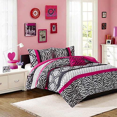 Mi Zone Comforter Set - Zebra Pink 4 Piece