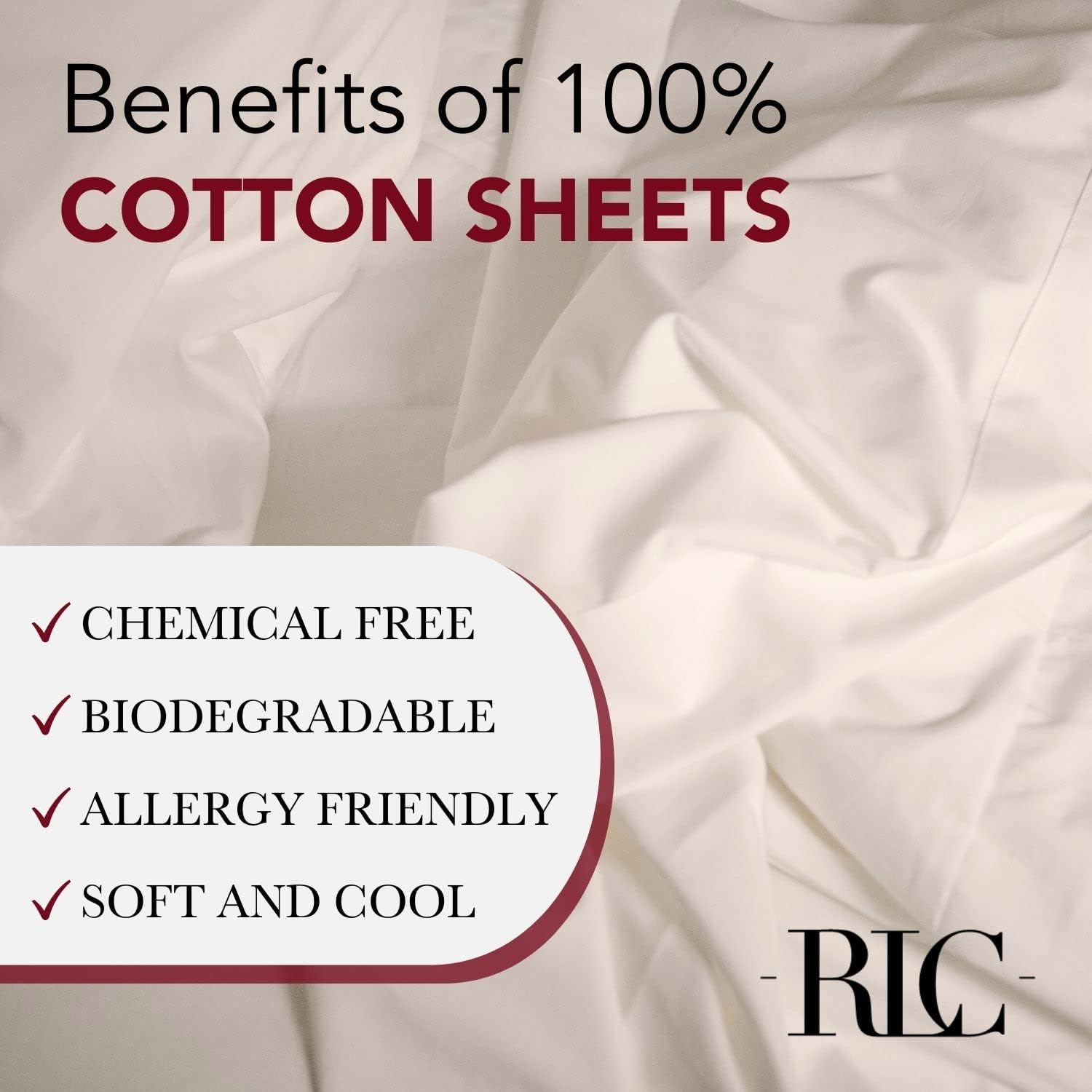 Red Land Cotton Luxury Sheet Set 4 Piece Cal King 1