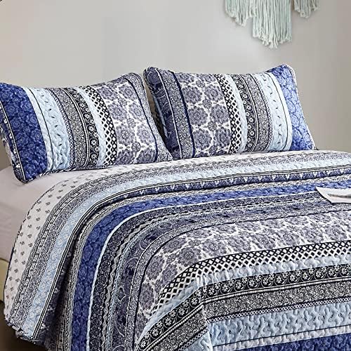 WONGS BEDDING Boho Quilt Set Queen Size 1