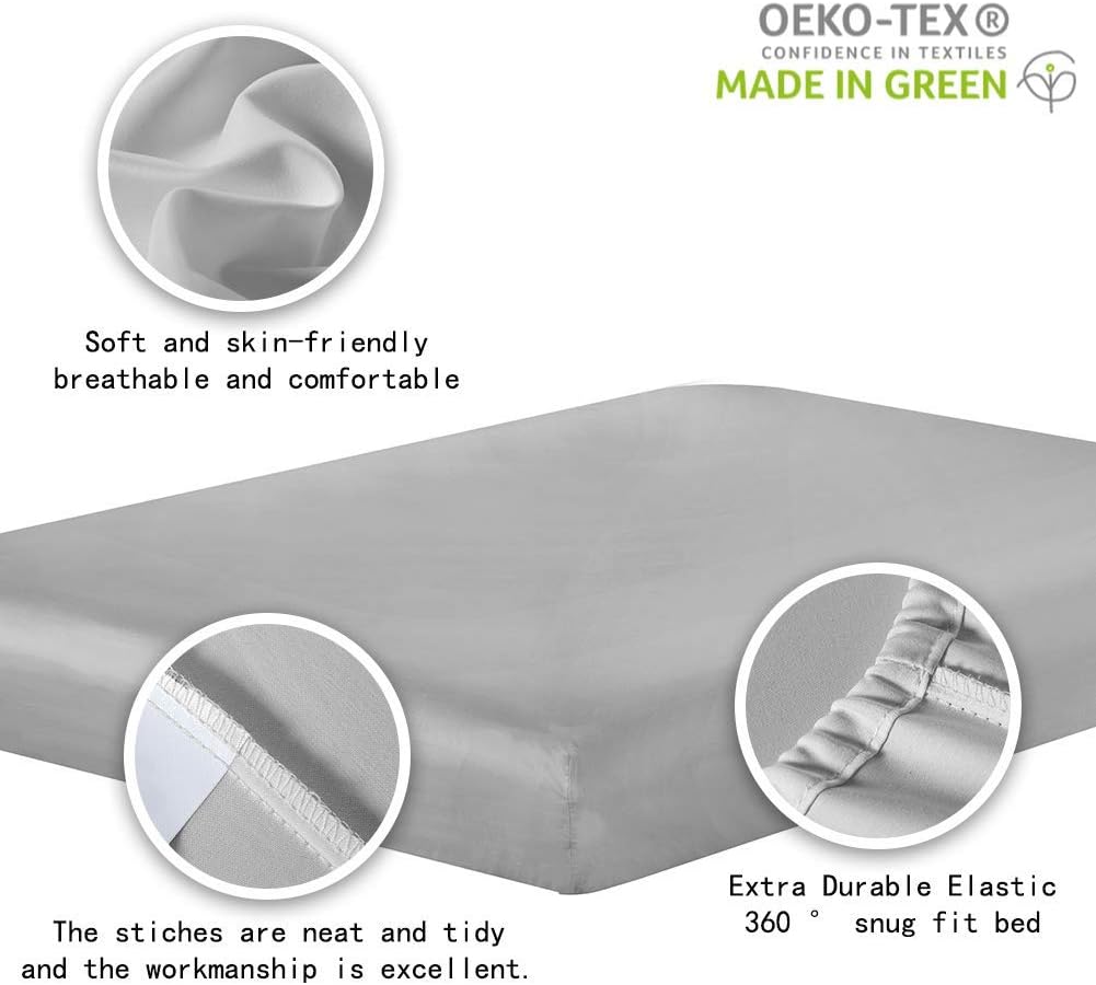 ELINEN 100 Supima Cotton Queen Sheet Set 4PCS 600 Thread Count