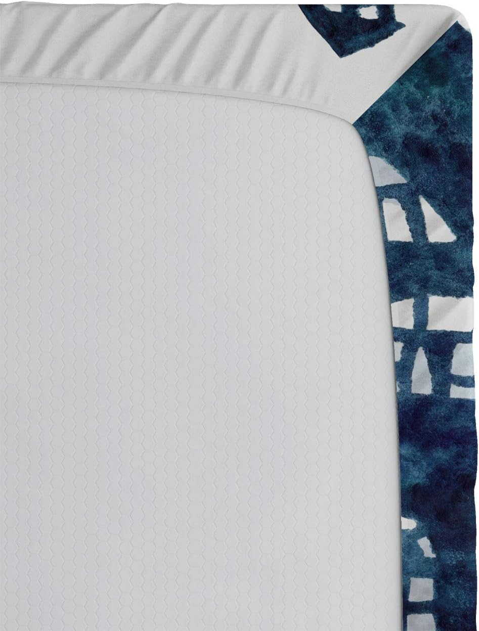 Ambesonne Urban Fitted Sheet Ginger and Petrol Blue California King 1
