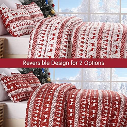 CAROMIO Christmas Quilt Set King Size