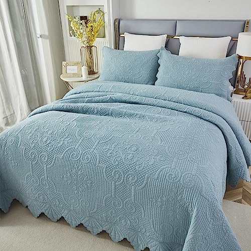 Brandream Queen Size Quilt Set 3-Piece 100 Cotton