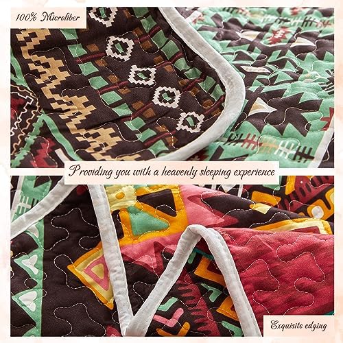 3 Piece Bohemian Quilt Set California King Size 1