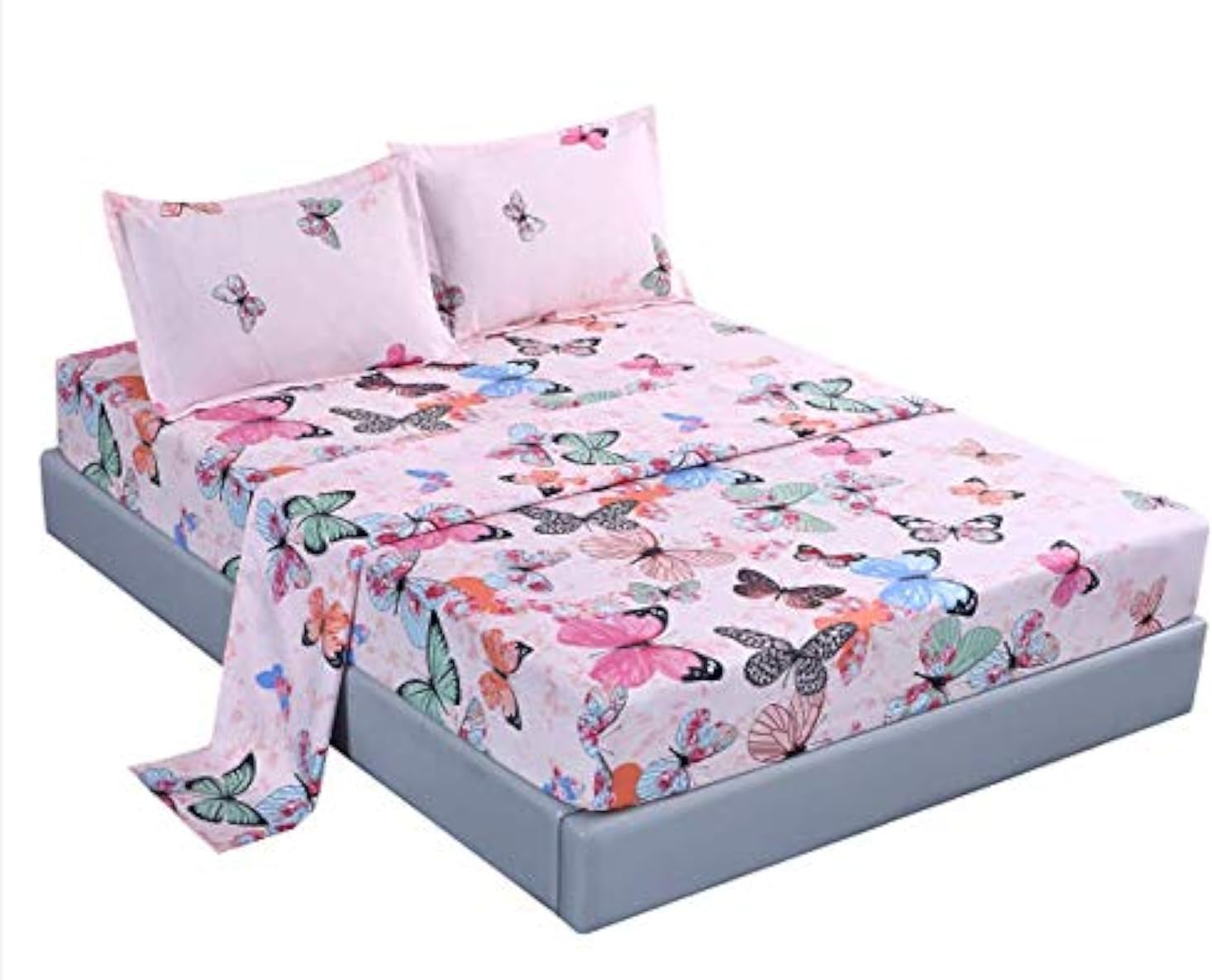 MAG 4PCS Butterfly Sheet Set - Full Size Microfiber Bedding