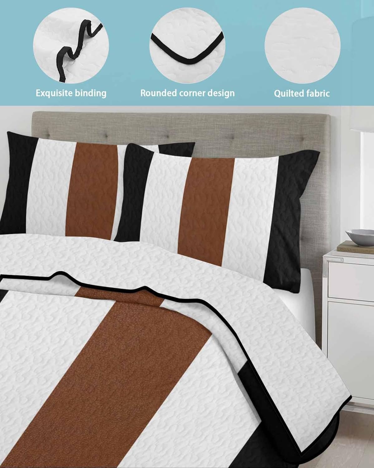 PRINT PICTURE ARTHOME Twin XL Quilt Set