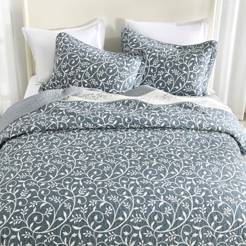 SahSahCasa 120x120 Cal King Reversible Bedspread Set 1