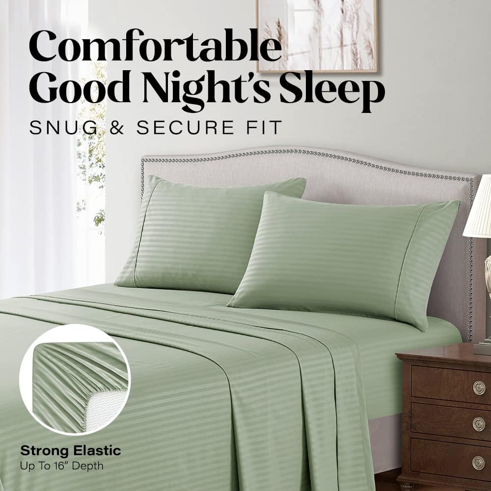 Elaine Karen Striped Full Sheet Set 4-Piece