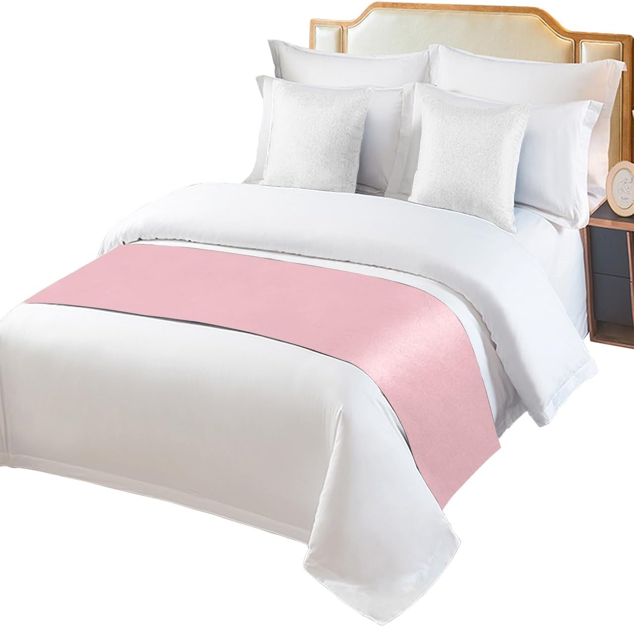 Homechoid Blush Pink Bed Runner Cal King Size 1