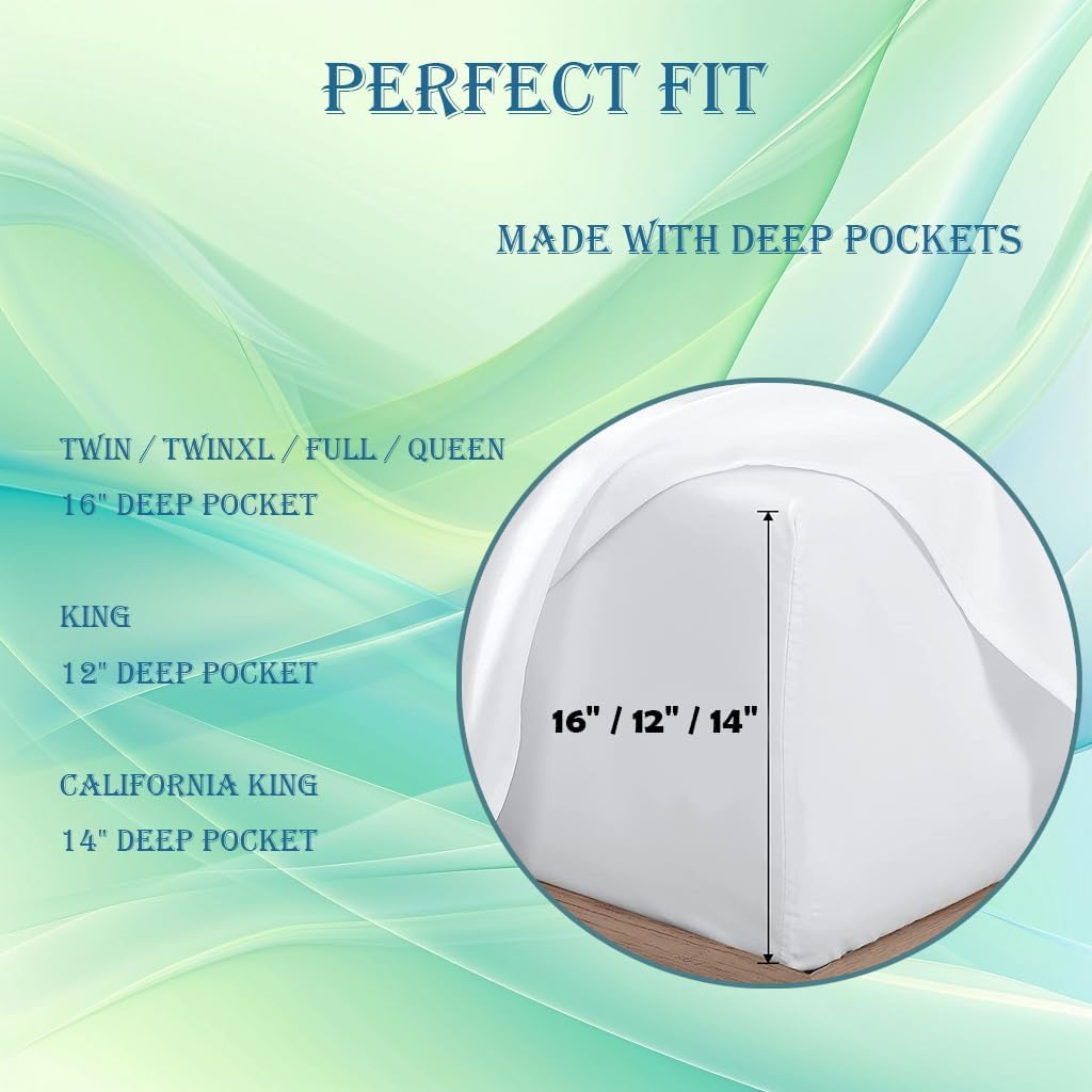 California King Microfiber Sheet Set with Deep Pocket