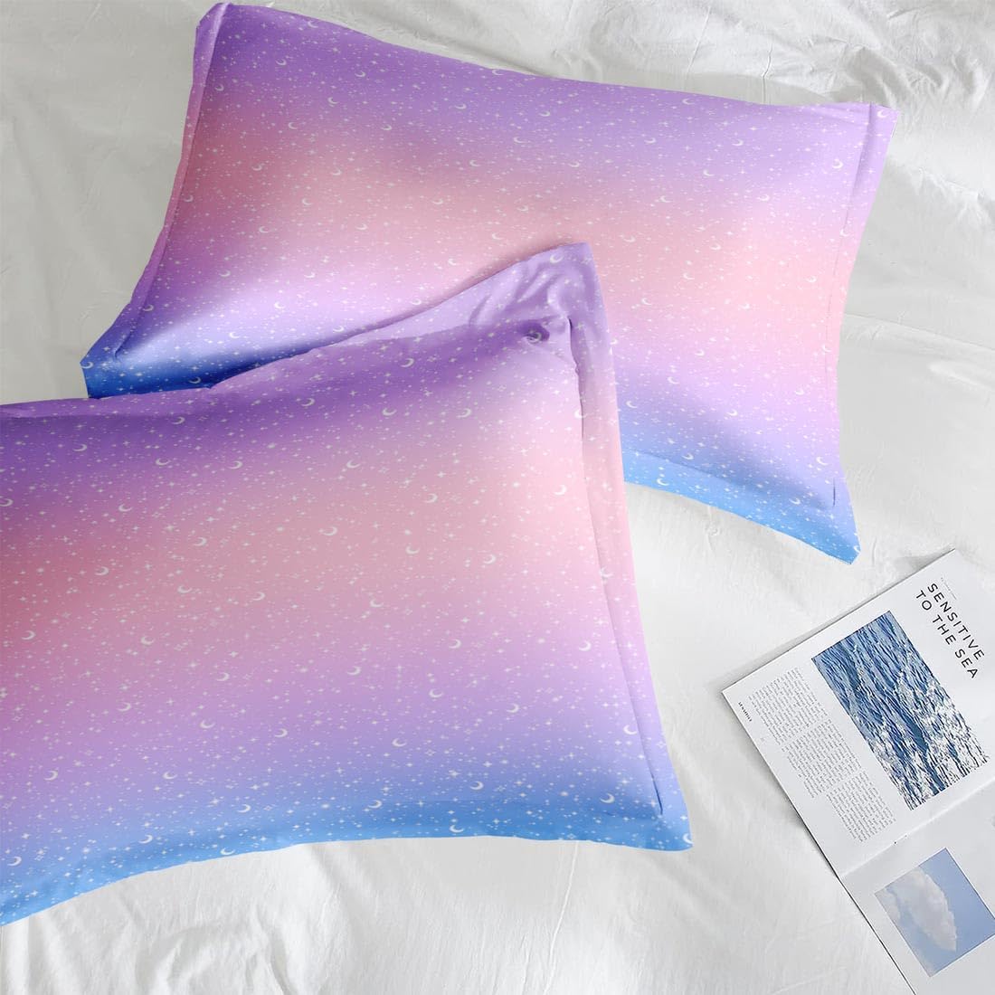 Pamnest Comforter Set Queen Size Star Pattern 7 Pcs