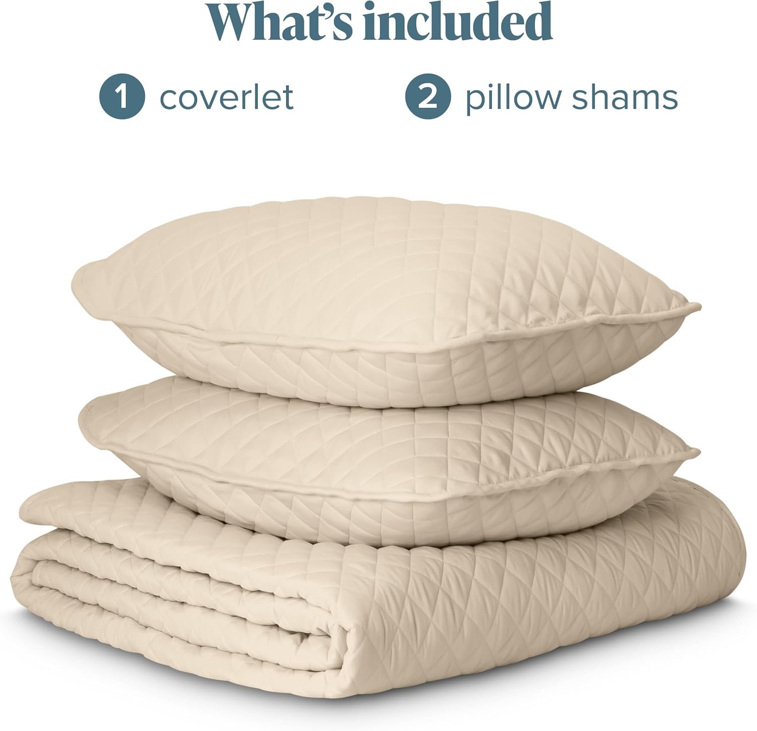 Bare Home Coverlet Set - 3 Piece Lightweight Bed Decor