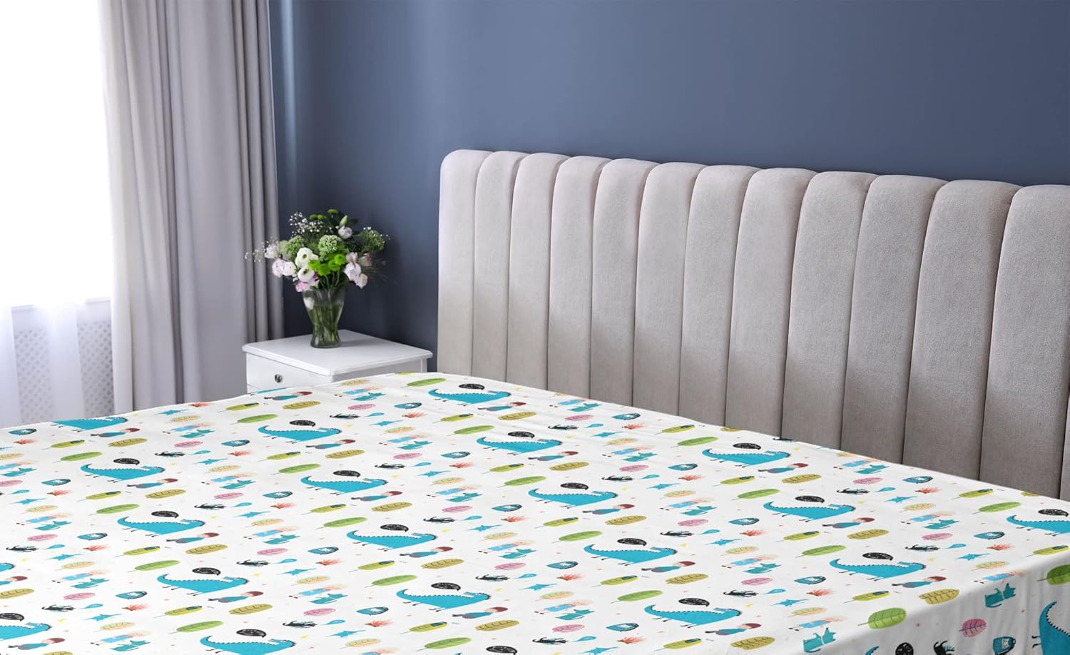Ambesonne Dragon Fitted Sheet Multicolor California King
