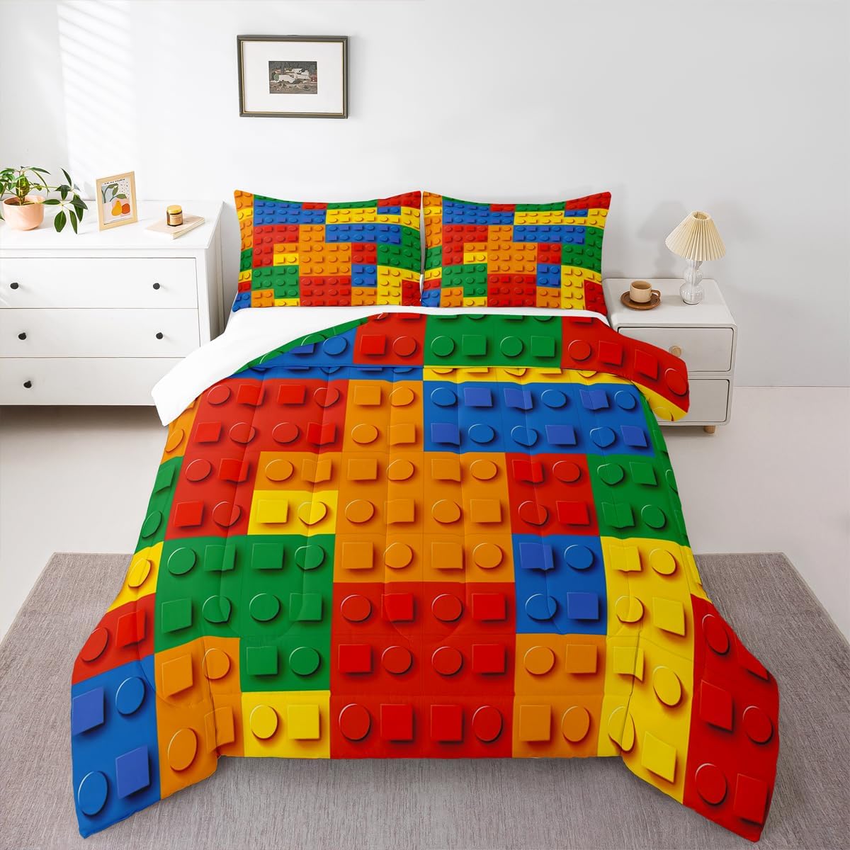 Erosebridal Kids Comforter Set with 3D Printed Design