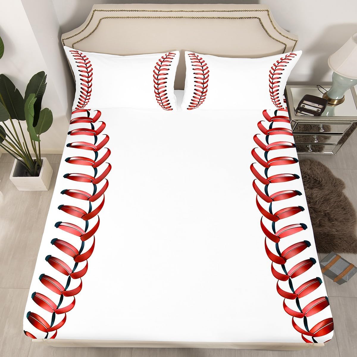 Erosebridal Baseball Laces Sheet Set for Kids