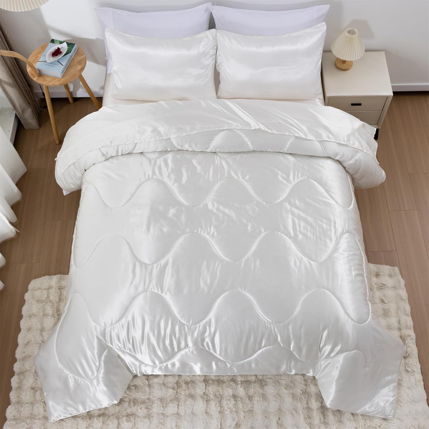 A Nice Night Satin Microfiber Comforter Set Queen Size