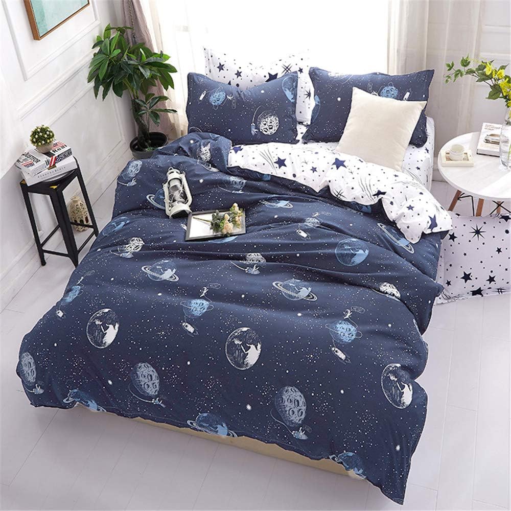 Galaxy Space Duvet Cover Set Twin Boy for Kids