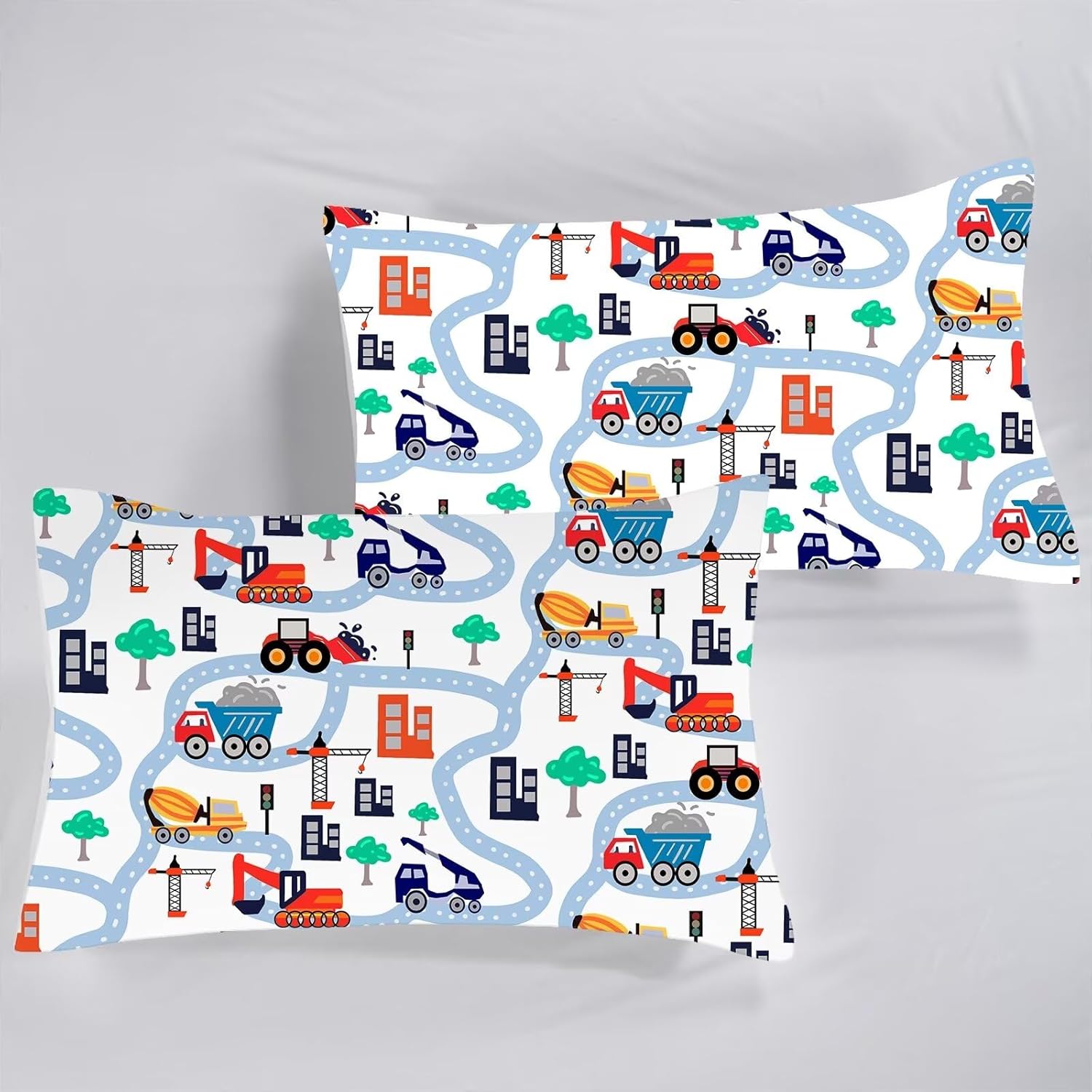 FUYEUN Cartoon Truck Comforter Set Twin