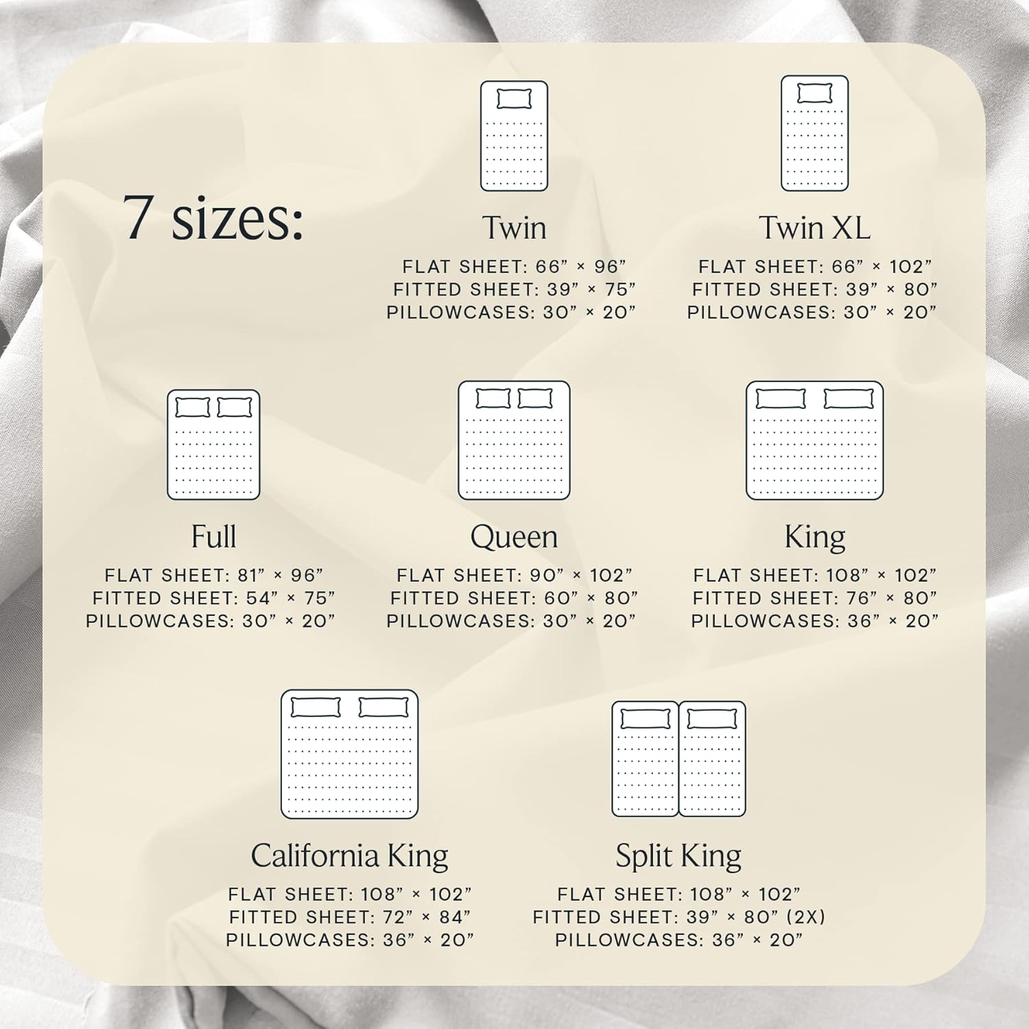 LuxClub 3 PC Twin XL Deep Pocket Sheets Set