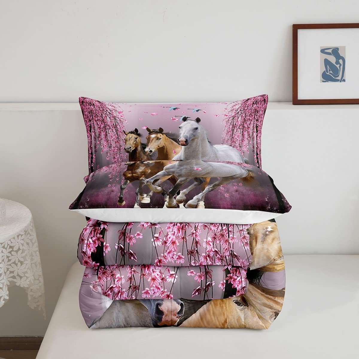 Feelyou Boys Horse Comforter Set 3D Decor 1