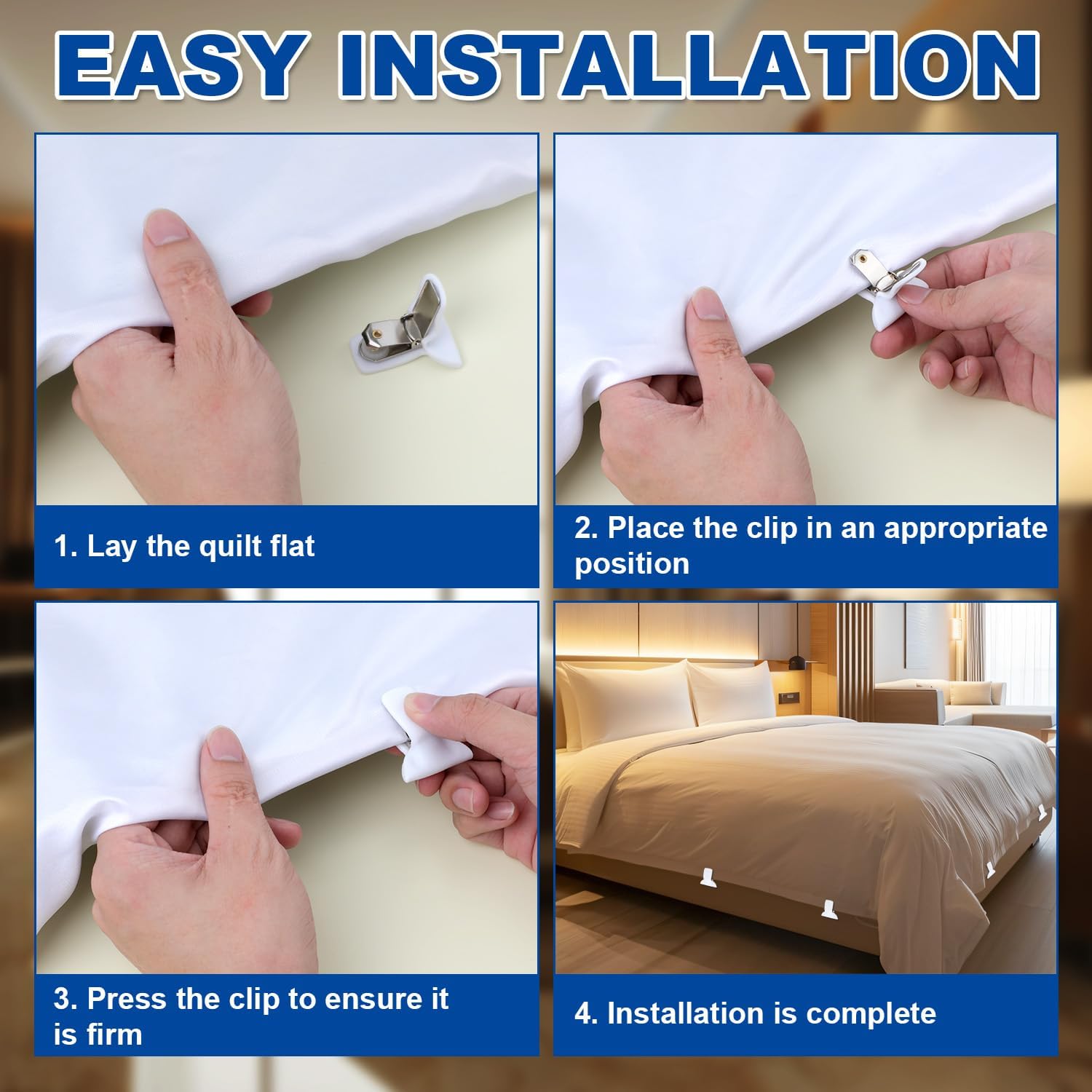 10pcs Duvet Clips for Comforter Security
