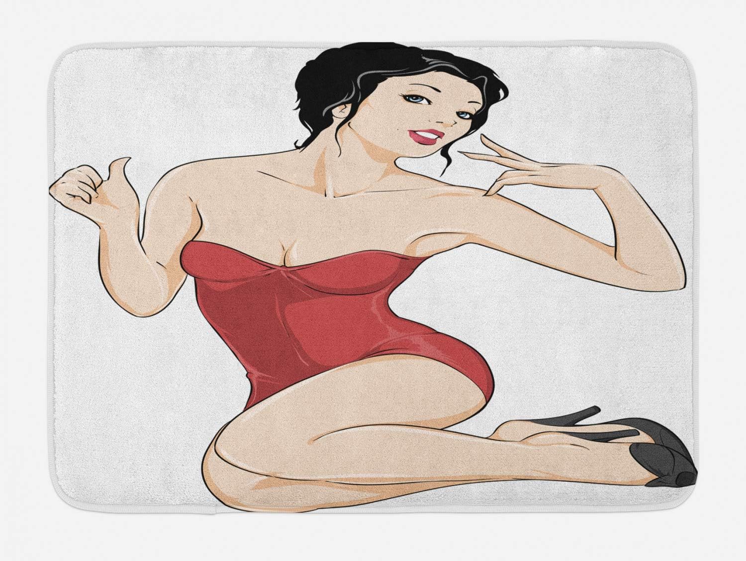 Ambesonne Pin Up Girl Bath Mat 302 x 20 1