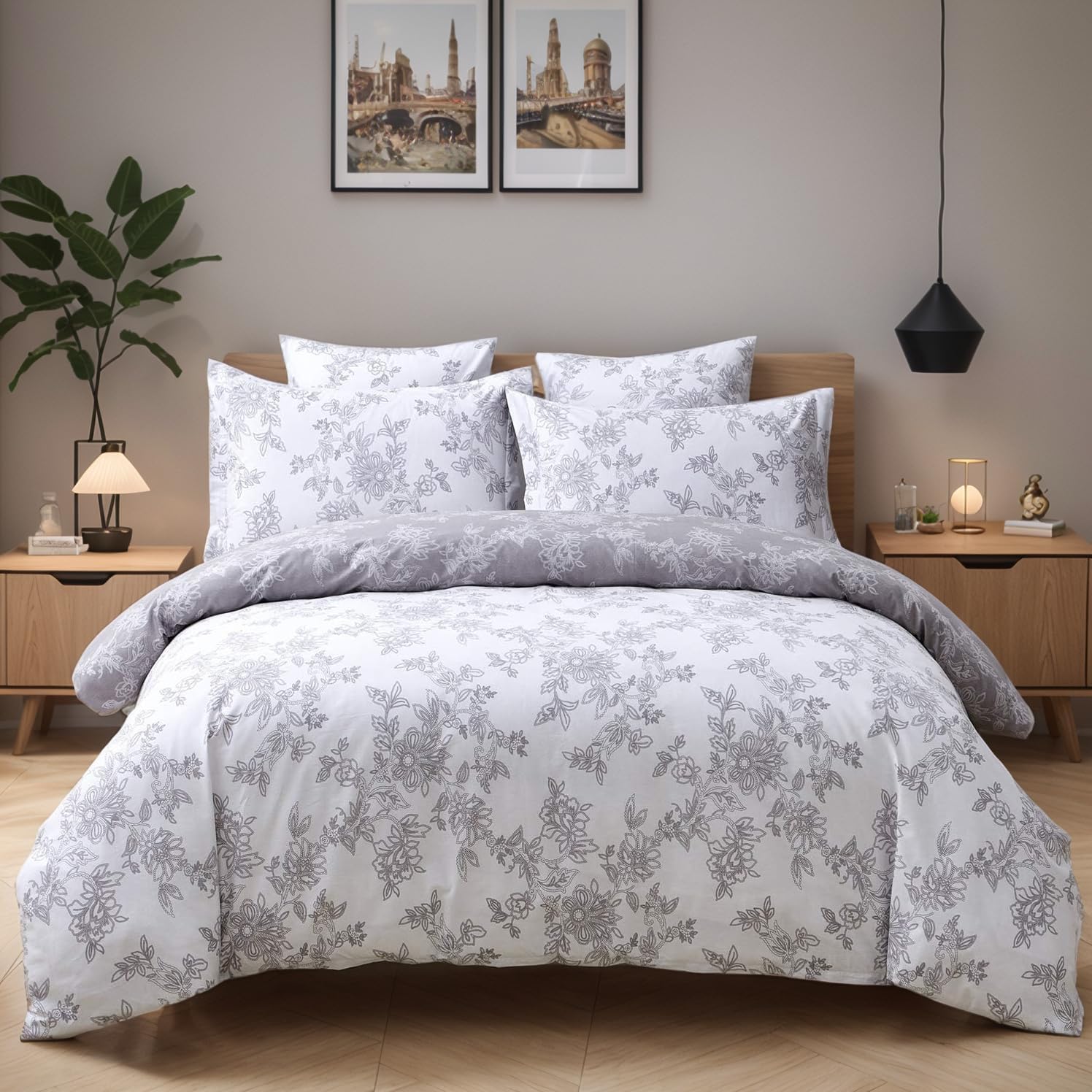 FADFAY Reversible Duvet Cover Set Twin XL