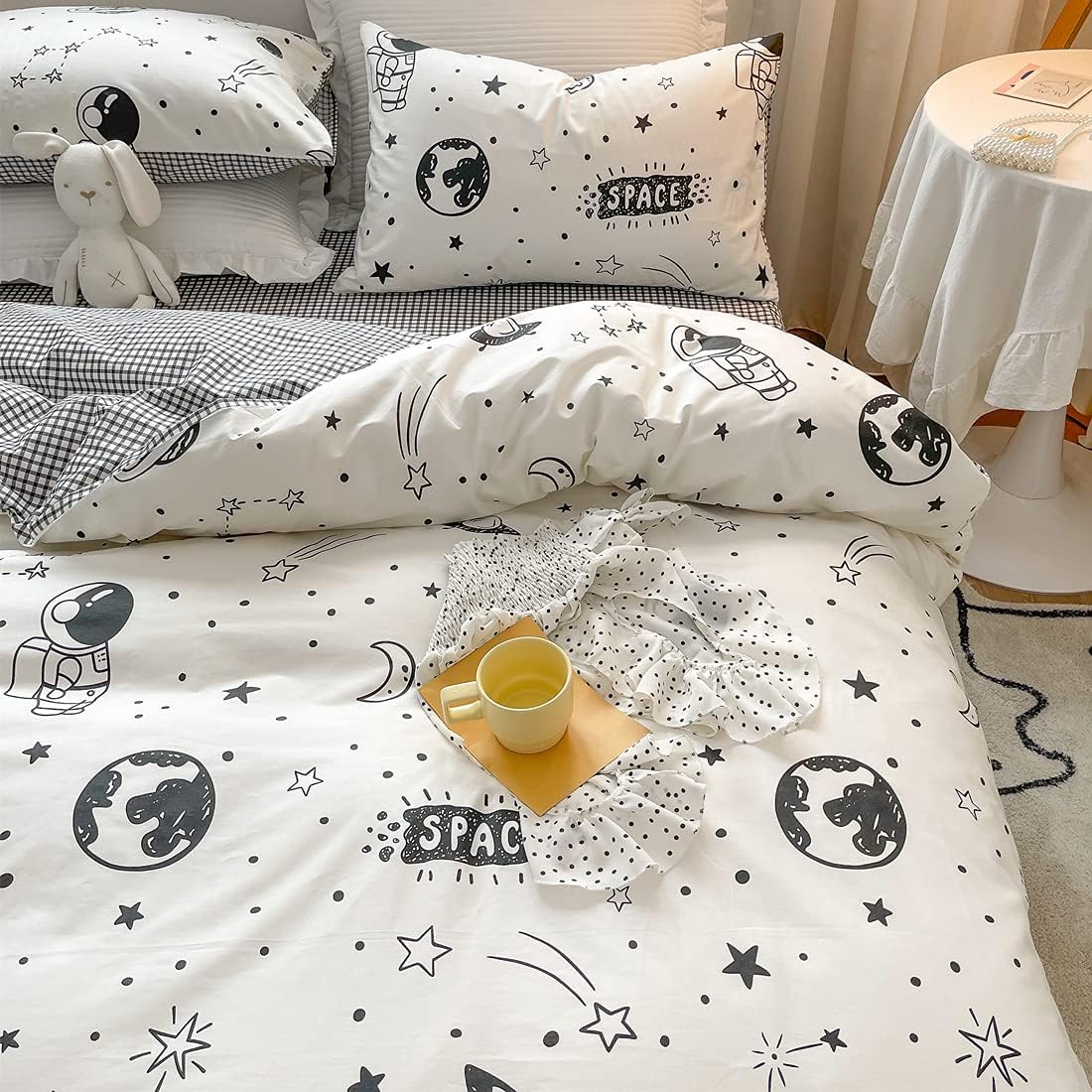 LIWHENHAO Cartoon Duvet Cover Set Twin 100 Cotton