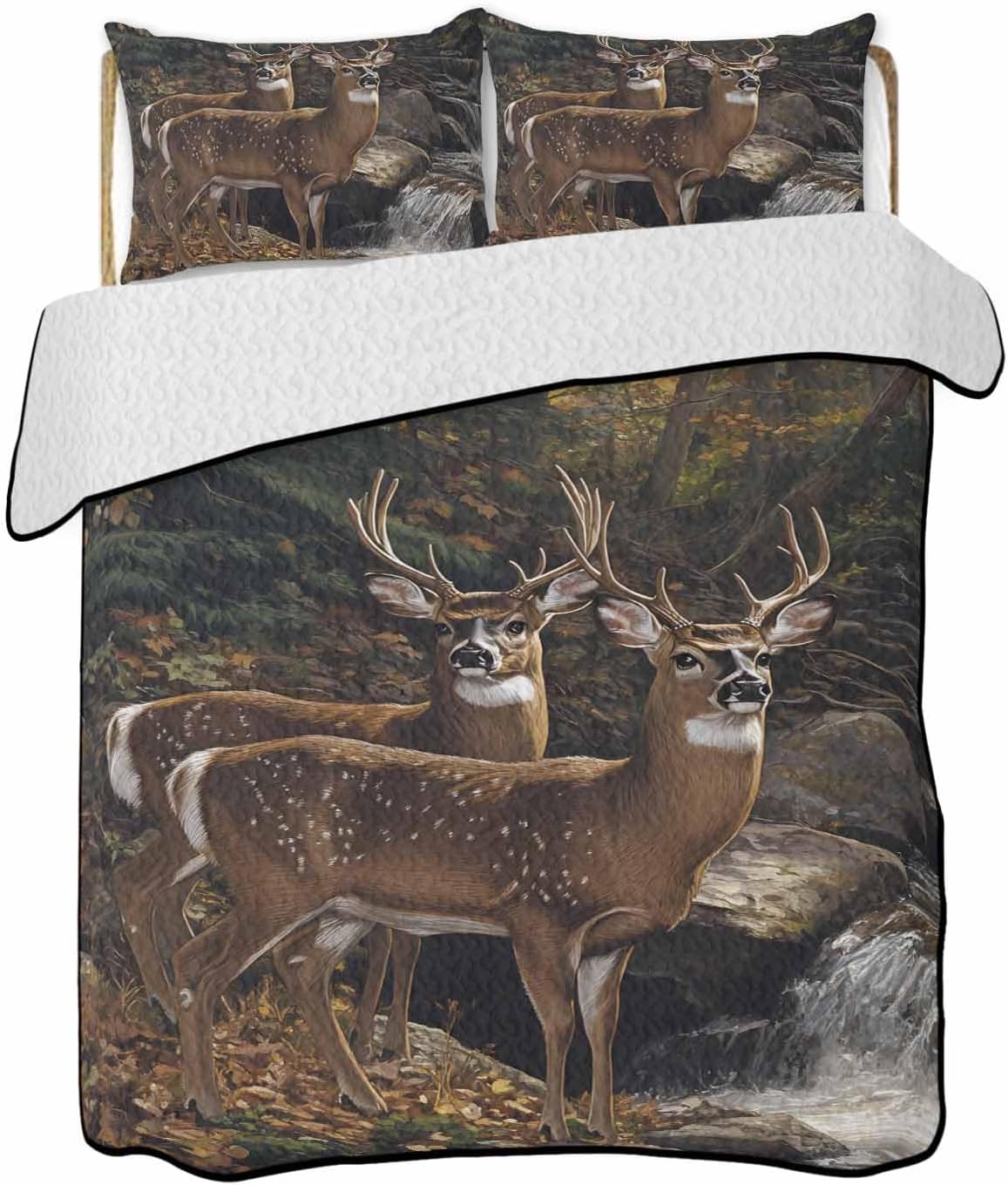 RisQiten Twin XL Quilt Bedding Set with Shams