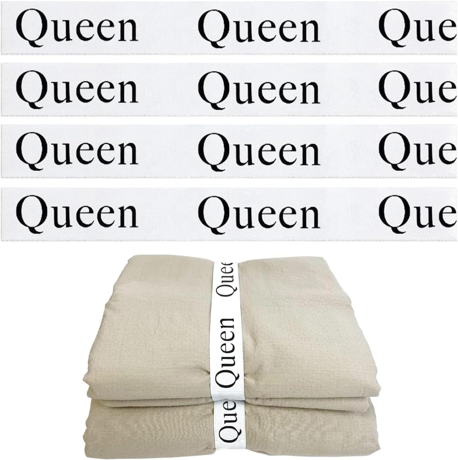 Tekalobr 4pcs Sheet Organizer Bands for Queen Bedding