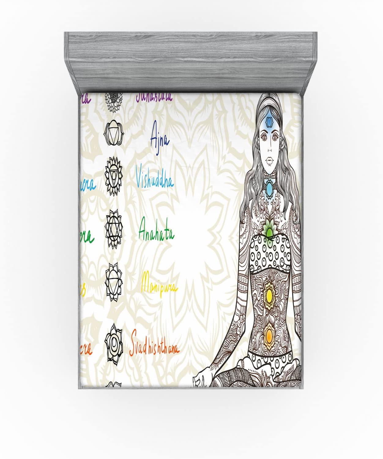 Ambesonne Multicolor California King Fitted Sheet