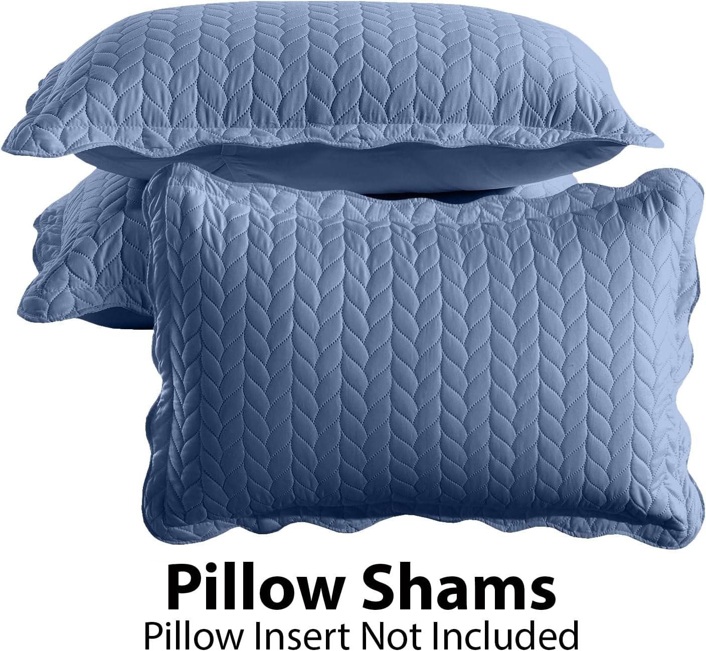 MOONLIGHT20015 Twin Quilt Set - Reversible Embossed Microfiber Coverlet 2 Pcs