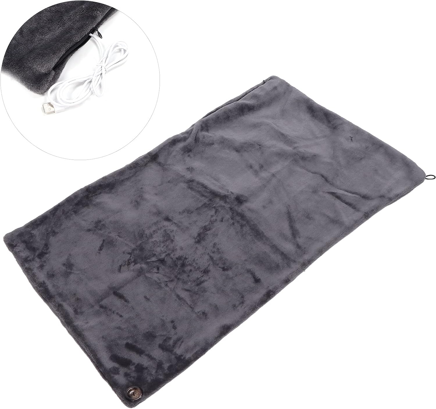 USB Heated Blanket Shawl with Button Design