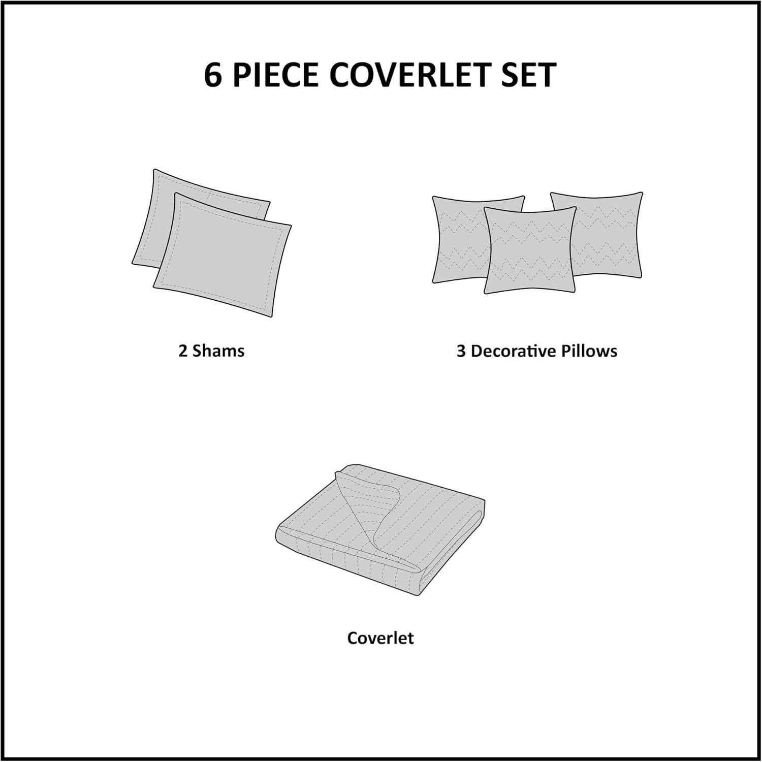 Madison Park Lola 6 Piece Cotton Quilt Set
