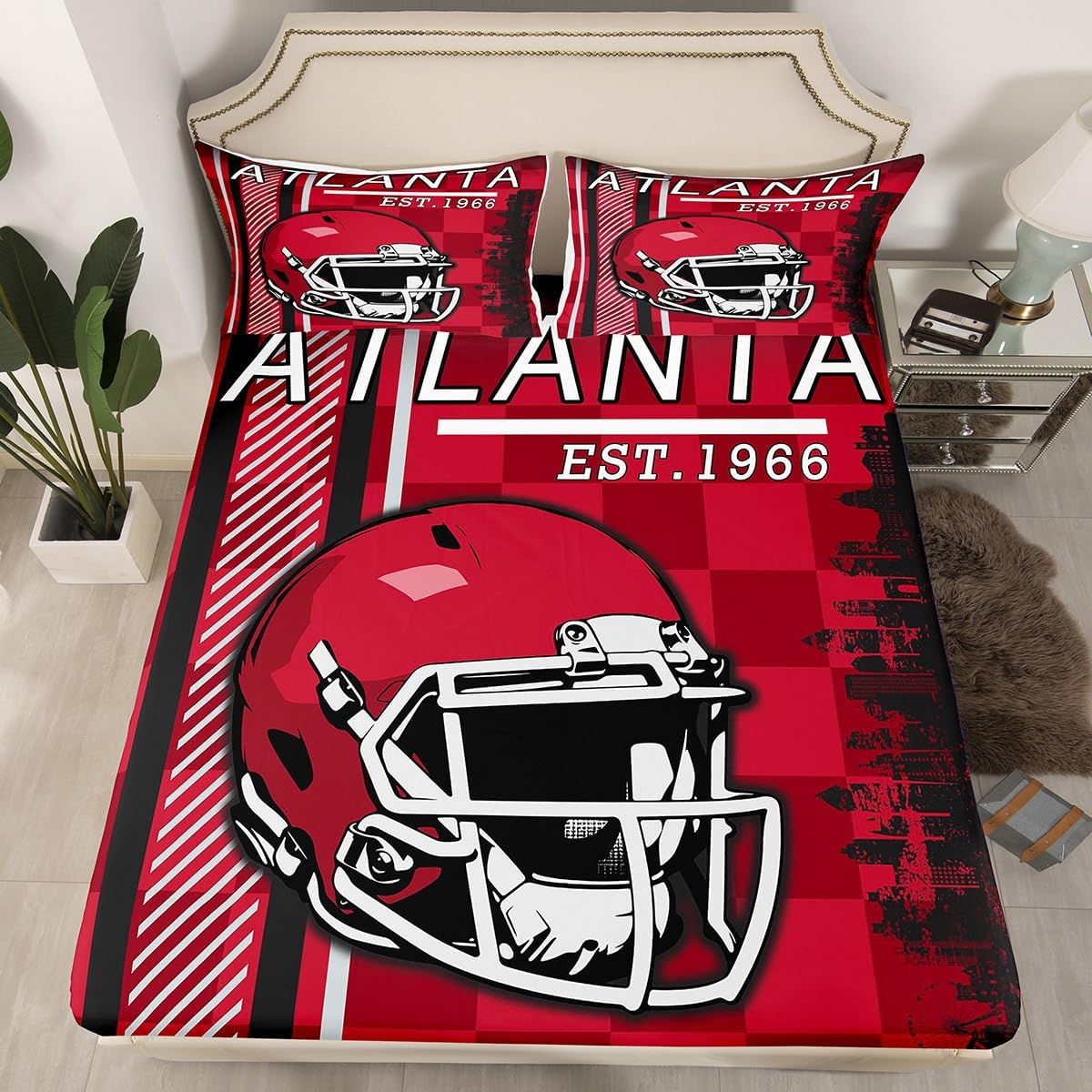 Erosebridal Boys Football Fitted Sheet Set