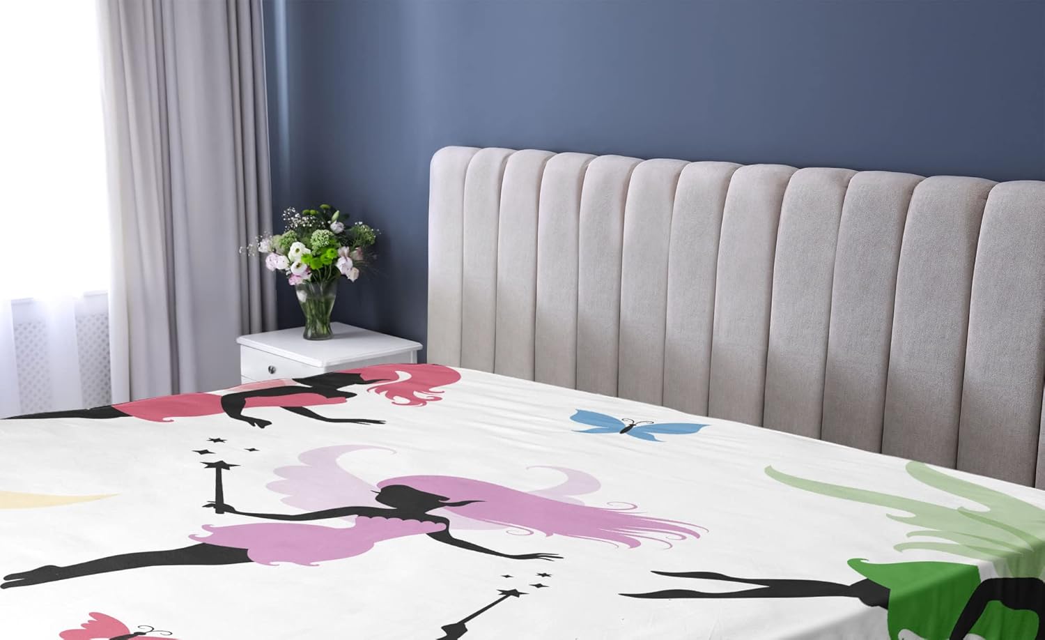 Ambesonne Fantasy Fitted Sheet Multicolor California King