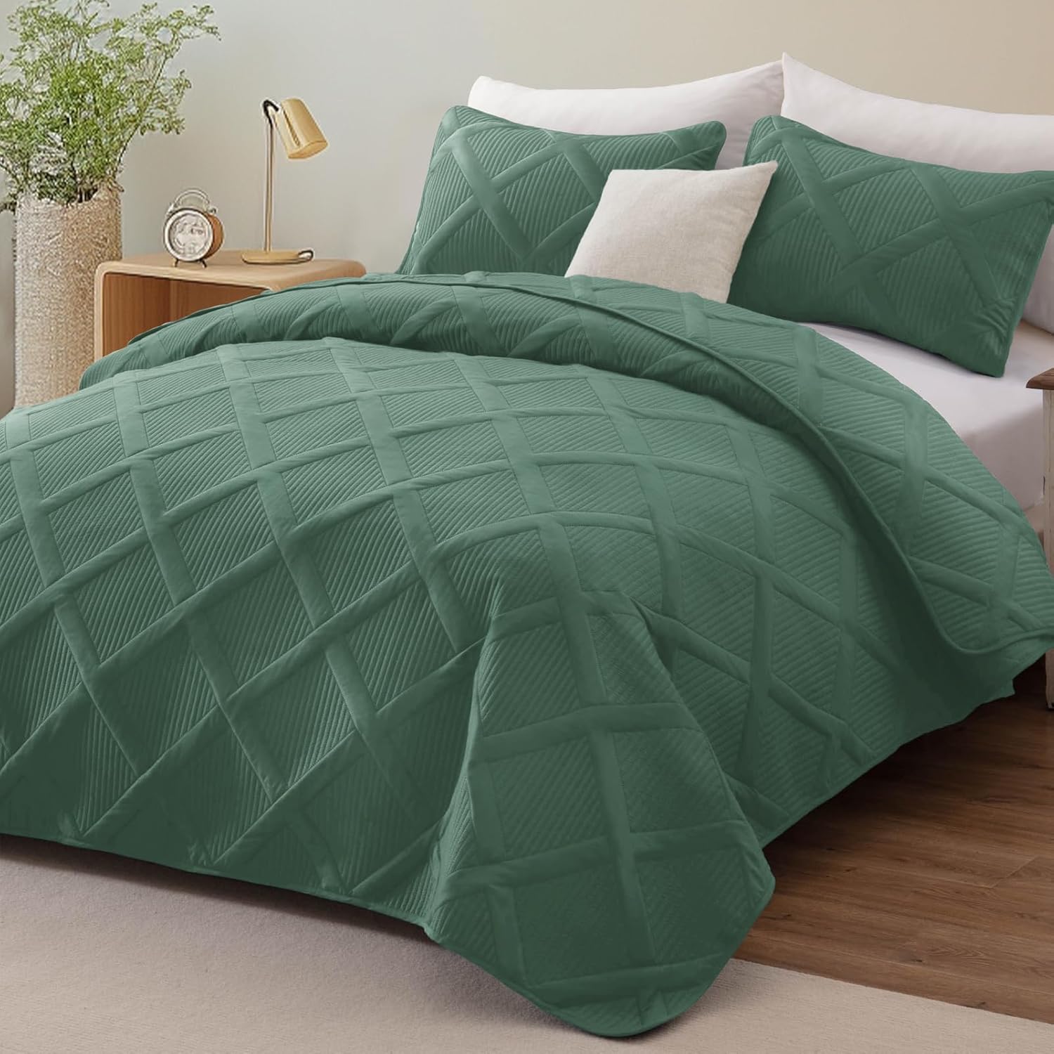 Exclusivo Mezcla Twin Quilt Set with Striped Pattern