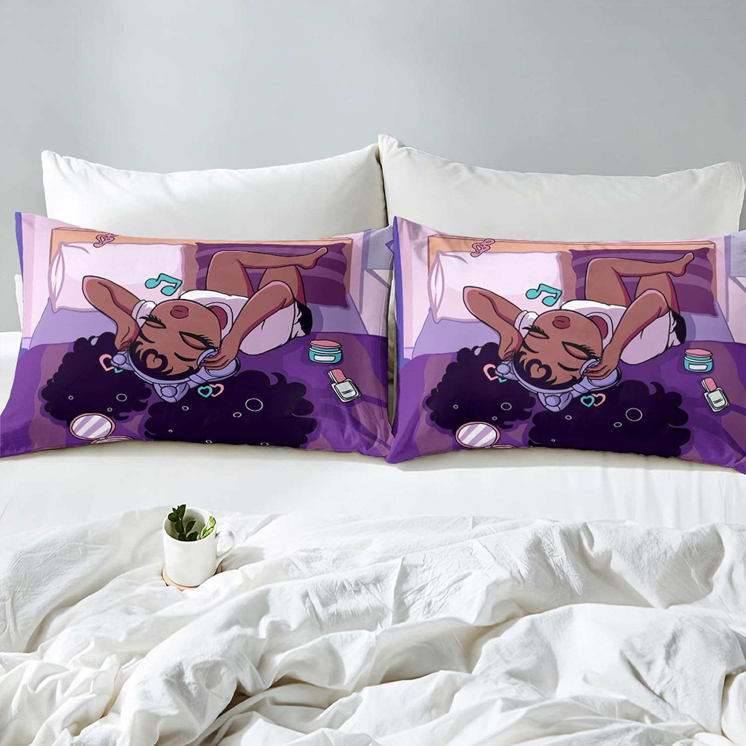 African American Black Girl Comforter Set Twin Size 1