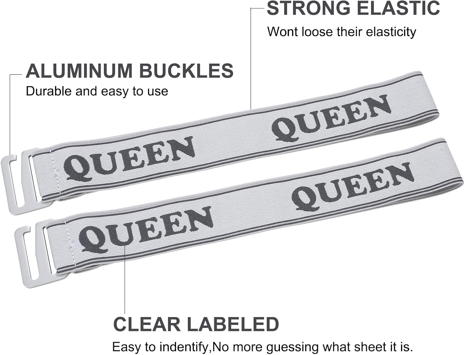 MANWU Sheet Fastener Organizer for Queen Size Beds 2pcs