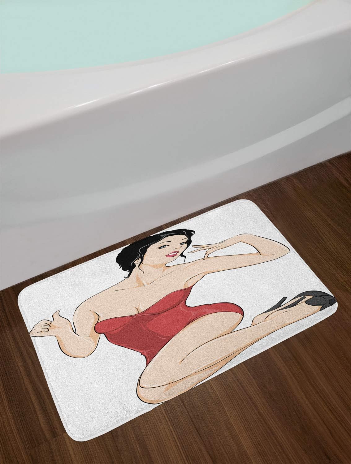 Ambesonne Pin Up Girl Bath Mat 302 x 20 1