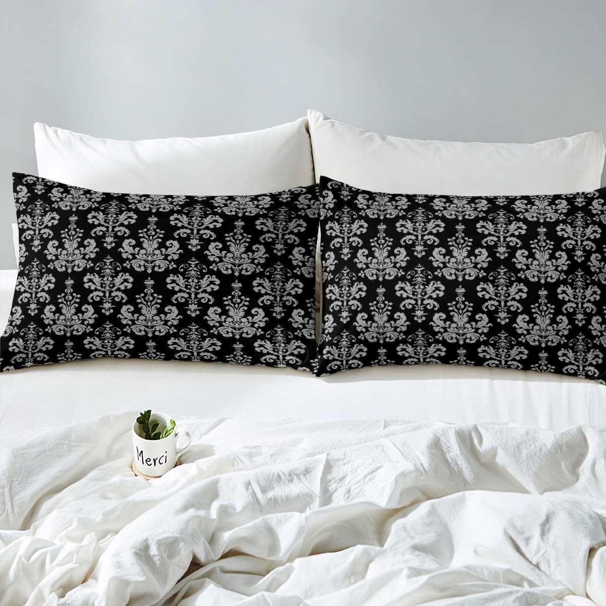 Feelyou Damask Pattern Twin Bedding Set Baroque Style
