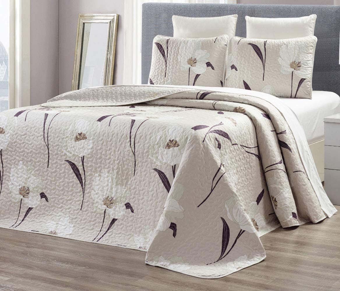 Grand Linen Cal King Bedspread Set Reversible