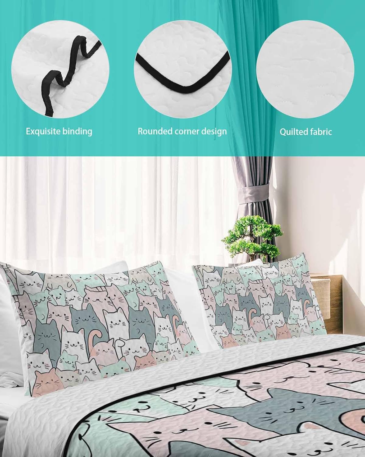 Chees D Zone Twin XL Quilt Set with 2 Pillow Shams